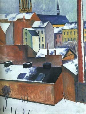 St Mary im Schnee, August Macke